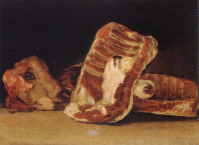Francisco de Goya Style life with lamb head china oil painting image